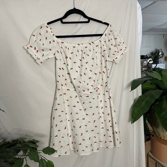 NWT Bec & Bridge Cherry Pie Short Sleeve Mini Dress Size 6 - Picture 2 of 9